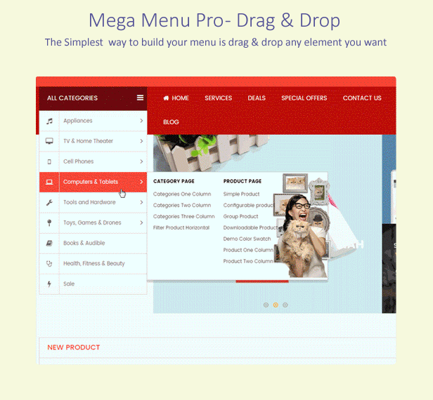 Fastest - Magento 2 & 1.9 Megamenu Pro - Drag Drop