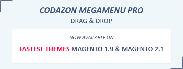 Codazon Megamenu Pro Magento 1 and Mega Menu Magento 2