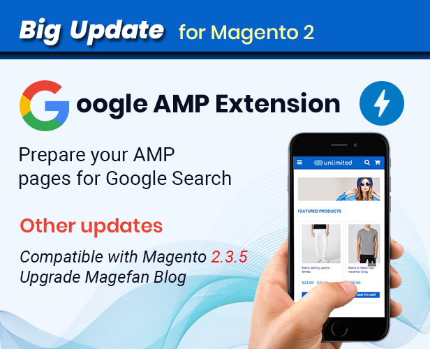 Infinit - Google AMP extension for Magento 2